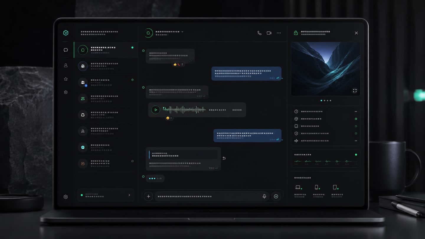 Sanctum encrypted messaging vault interface